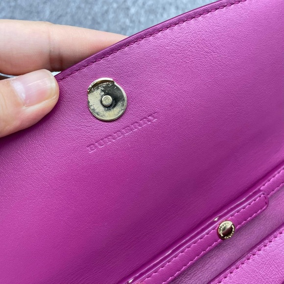 100% Authentic Burberry Henley Pink/Brown Leather Shoulder Bag - Picture 12 of 15